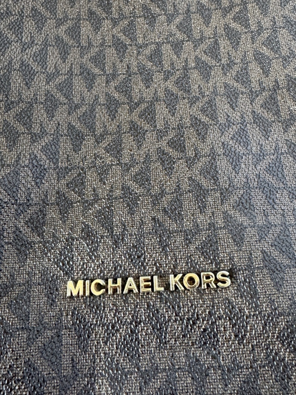 Michael Kors Newbury Brown Signature Studded Chain Shoulder Bag Gold Hardware - Picture 3 of 15